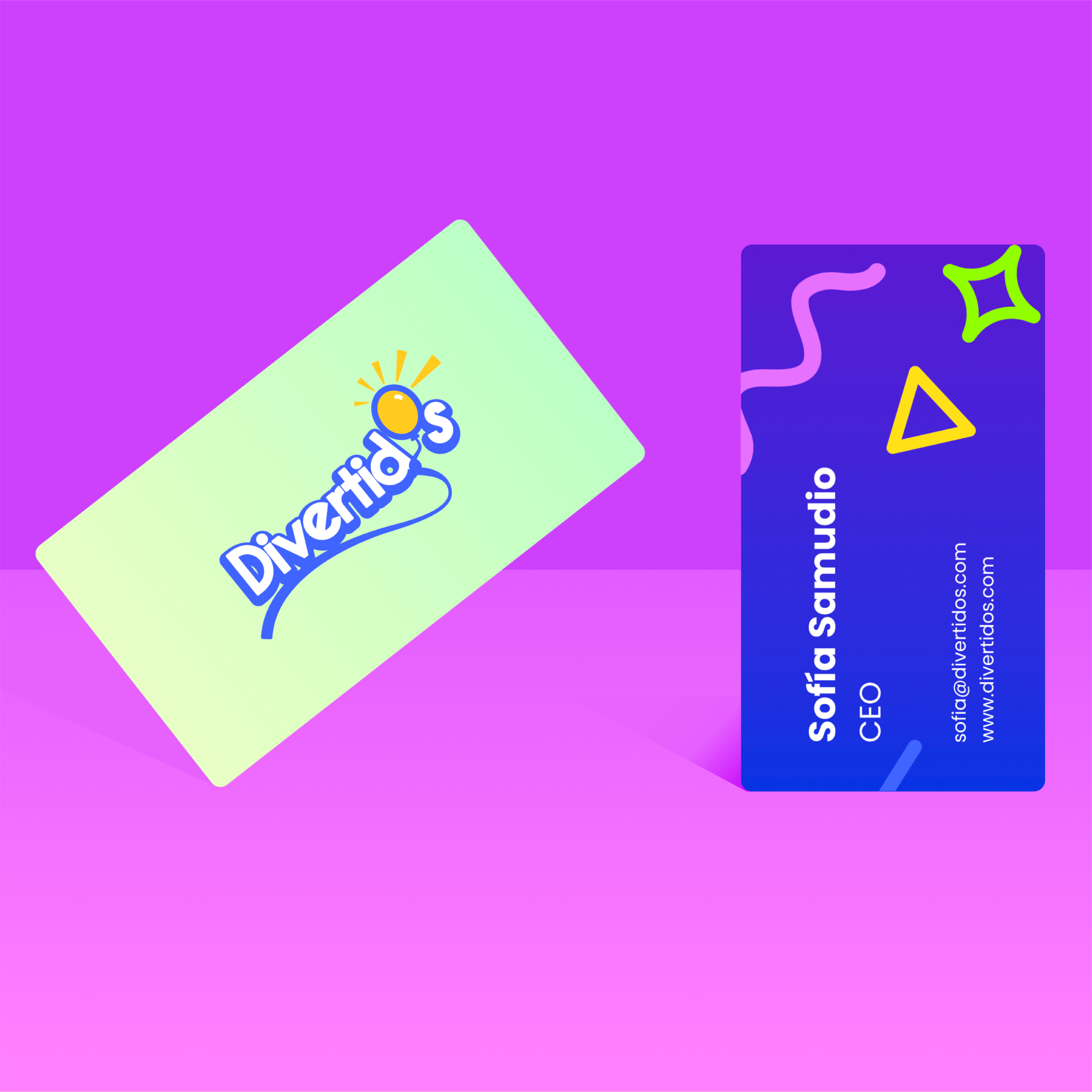 Stationery design of letterhead and business cards for the company Anders on top of a blurred photo of a house interior.